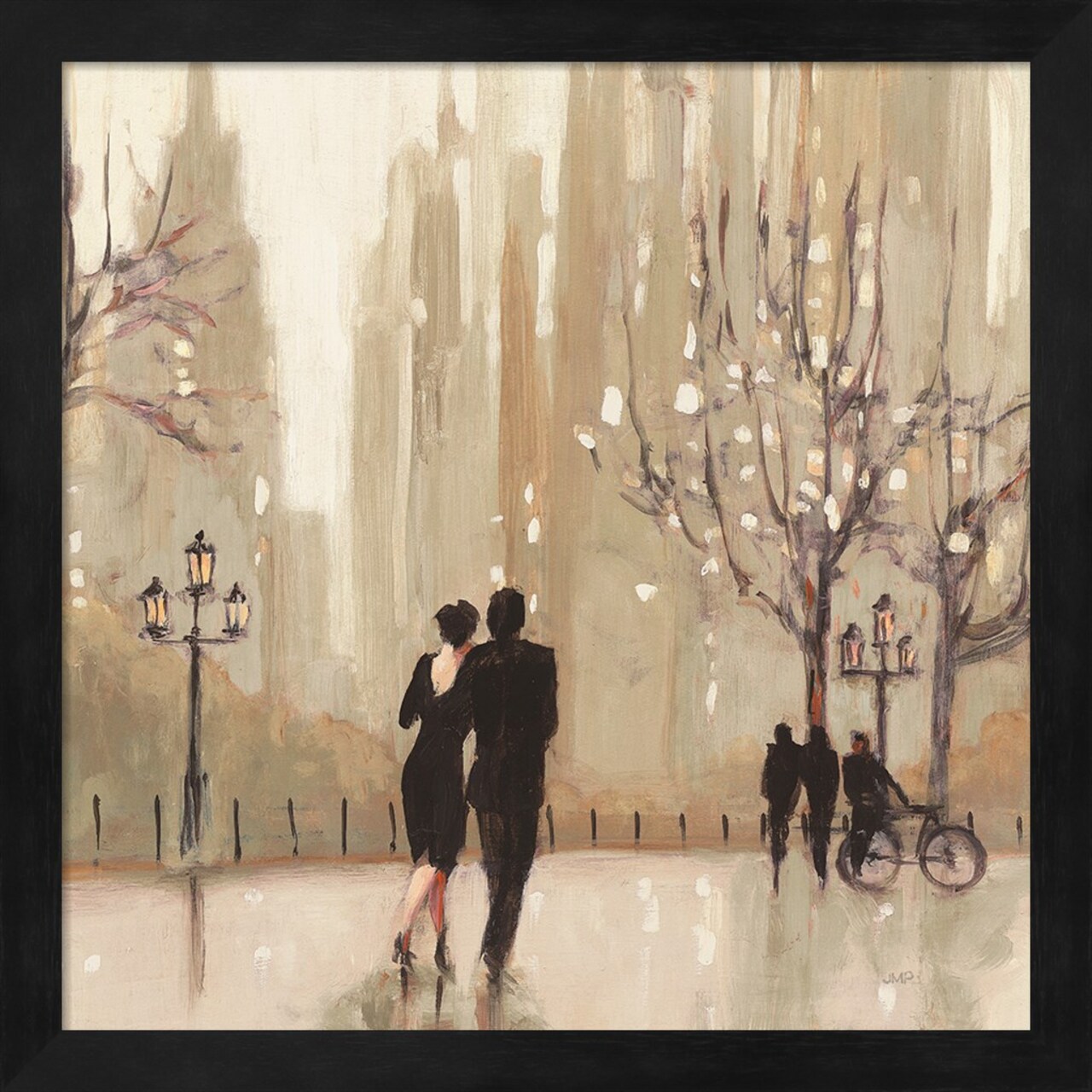 An Evening Out Neutral Square by Julia Purinton 13" x 13" Framed Wall Art